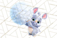 Winter Safari Baby Animals Clipart PNG Cute Holiday Clip Art Product Image 3