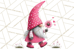 Valentine Gnome Clipart Watercolor Love Gnomes PNG Product Image 3