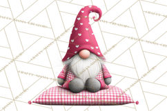 Valentine Gnome Clipart Watercolor Love Gnomes PNG Product Image 4