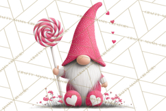 Valentine Gnome Clipart Watercolor Love Gnomes PNG Product Image 3