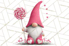 Valentine Gnome Clipart Watercolor Love Gnomes PNG Product Image 3