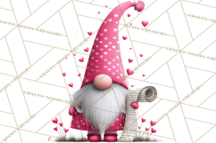 Valentine Gnome Clipart Watercolor Love Gnomes PNG Product Image 5