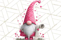 Valentine Gnome Clipart Watercolor Love Gnomes PNG Product Image 5