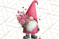 Valentine Gnome Clipart Watercolor Love Gnomes PNG Product Image 2