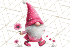 Valentine Gnome Clipart Watercolor Love Gnomes PNG Product Image 3