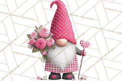 Valentine Gnome Clipart Watercolor Love Gnomes PNG Product Image 2