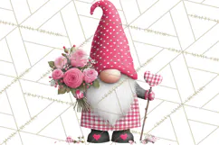 Valentine Gnome Clipart Watercolor Love Gnomes PNG Product Image 2