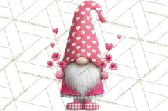 Valentine Gnome Clipart Watercolor Love Gnomes PNG Product Image 4