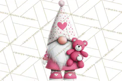 Valentine Gnome Clipart Watercolor Love Gnomes PNG Product Image 3