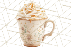 Winter Café PNG, Cozy Latte Clipart, Bakery Drink Graphics Product Image 5