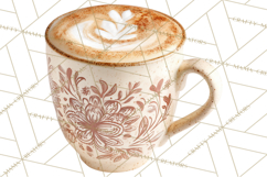 Winter Café PNG, Cozy Latte Clipart, Bakery Drink Graphics Product Image 5