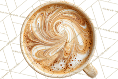 Winter Café PNG, Cozy Latte Clipart, Bakery Drink Graphics Product Image 4