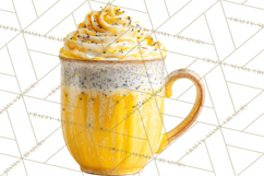 Winter Café PNG, Cozy Latte Clipart, Bakery Drink Graphics Product Image 5