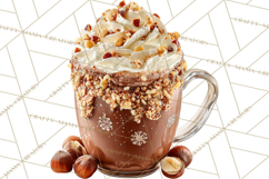 Winter Café PNG, Cozy Latte Clipart, Bakery Drink Graphics Product Image 3