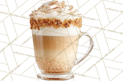 Winter Café PNG, Cozy Latte Clipart, Bakery Drink Graphics Product Image 2