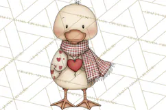 Valentine Farm Animal Clipart Pastel Country Watercolor PNG Product Image 4