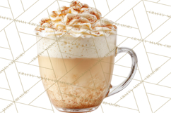 Winter Café PNG, Cozy Latte Clipart, Bakery Drink Graphics Product Image 5