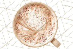Winter Café PNG, Cozy Latte Clipart, Bakery Drink Graphics Product Image 3