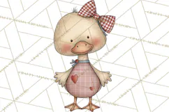 Valentine Farm Animal Clipart Pastel Country Watercolor PNG Product Image 5