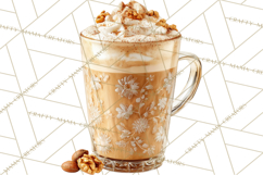 Winter Café PNG, Cozy Latte Clipart, Bakery Drink Graphics Product Image 5