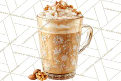 Winter Café PNG, Cozy Latte Clipart, Bakery Drink Graphics Product Image 5