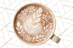Winter Café PNG, Cozy Latte Clipart, Bakery Drink Graphics Product Image 4