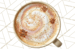 Winter Café PNG, Cozy Latte Clipart, Bakery Drink Graphics Product Image 4