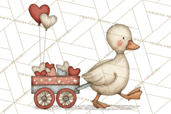 Valentine Farm Animal Clipart Pastel Country Watercolor PNG Product Image 4