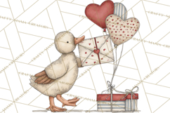 Valentine Farm Animal Clipart Pastel Country Watercolor PNG Product Image 2