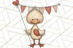 Valentine Farm Animal Clipart Pastel Country Watercolor PNG Product Image 3