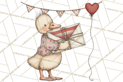 Valentine Farm Animal Clipart Pastel Country Watercolor PNG Product Image 4