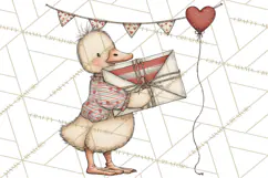 Valentine Farm Animal Clipart Pastel Country Watercolor PNG Product Image 4
