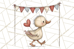 Valentine Farm Animal Clipart Pastel Country Watercolor PNG Product Image 5
