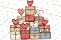 Valentine Farm Animal Clipart Pastel Country Watercolor PNG Product Image 5