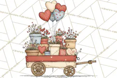 Valentine Farm Animal Clipart Pastel Country Watercolor PNG Product Image 2