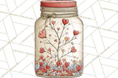 Valentine Farm Animal Clipart Pastel Country Watercolor PNG Product Image 3