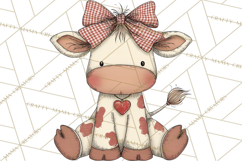 Valentine Farm Animal Clipart Pastel Country Watercolor PNG Product Image 5