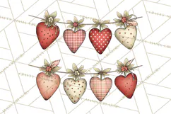 Valentine Farm Animal Clipart Pastel Country Watercolor PNG Product Image 3