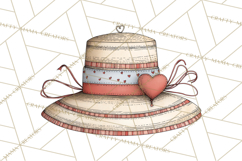Valentine Farm Animal Clipart Pastel Country Watercolor PNG Product Image 4