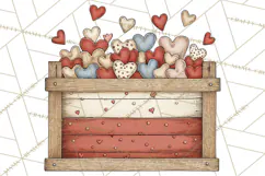 Valentine Farm Animal Clipart Pastel Country Watercolor PNG Product Image 2
