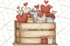 Valentine Farm Animal Clipart Pastel Country Watercolor PNG Product Image 3