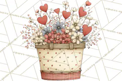Valentine Farm Animal Clipart Pastel Country Watercolor PNG Product Image 4