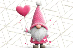 Valentine Gnome Clipart Watercolor Love Gnomes PNG Product Image 2
