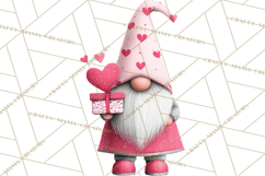 Valentine Gnome Clipart Watercolor Love Gnomes PNG Product Image 2