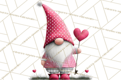 Valentine Gnome Clipart Watercolor Love Gnomes PNG Product Image 4