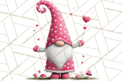 Valentine Gnome Clipart Watercolor Love Gnomes PNG Product Image 4