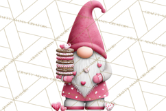 Valentine Gnome Clipart Watercolor Love Gnomes PNG Product Image 5