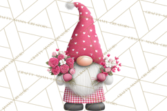 Valentine Gnome Clipart Watercolor Love Gnomes PNG Product Image 5