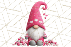 Valentine Gnome Clipart Watercolor Love Gnomes PNG Product Image 3