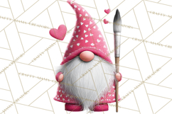 Valentine Gnome Clipart Watercolor Love Gnomes PNG Product Image 4
